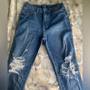 Size 7 high waist straight skinny pants Jean Great Condition